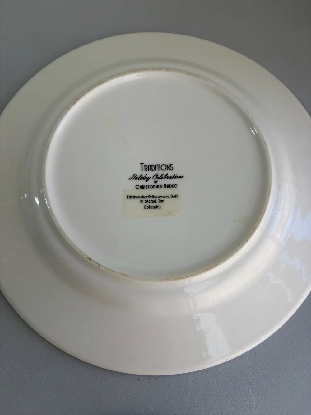 Christopher Radko Traditions Holiday Celebrations Salad Plate Set of 4 Columbia